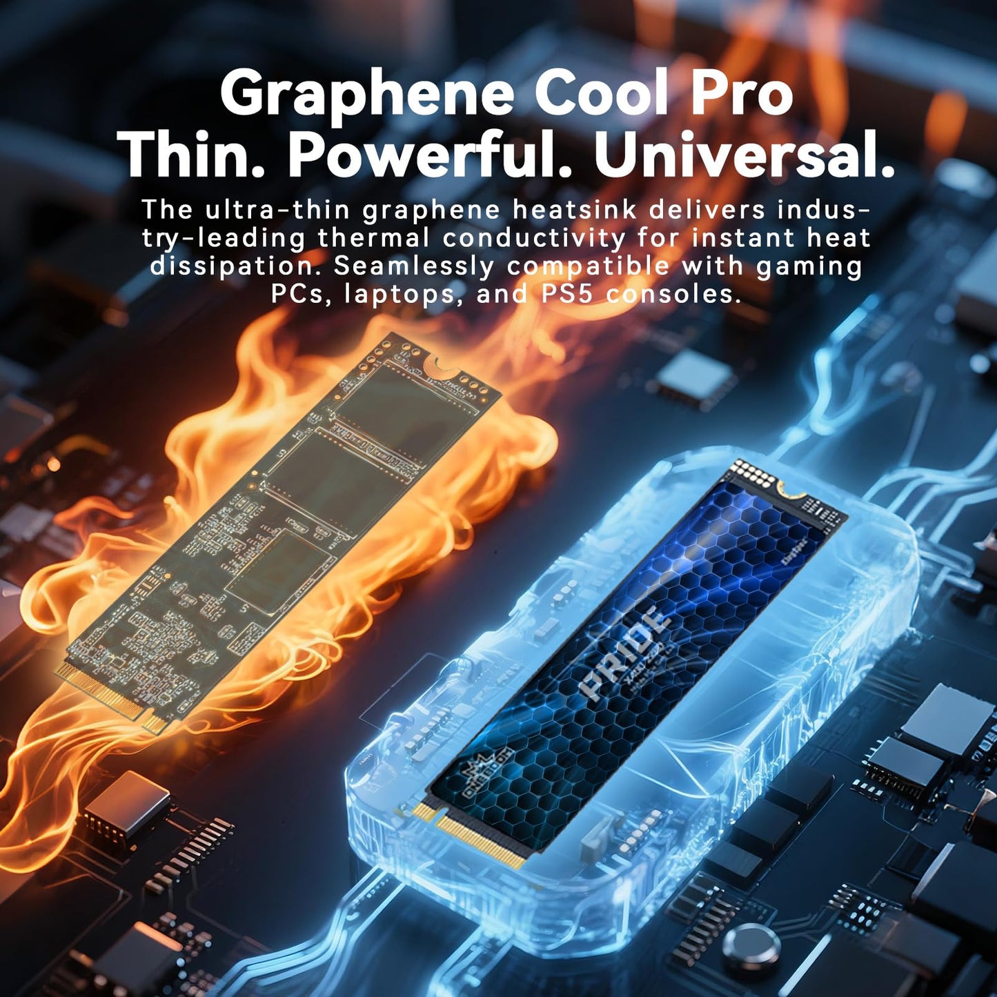 KingSpec OneBoom X400 2TB M.2 SSD Gen4 7300MB/s, TLC 3D NAND Internal NVMe SSD for Gaming & 4K Editing, Compatible with PC / PS5 / Laptop