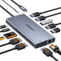 Docking Station Dual Monitor, 15 in 1 Triple Display Multiport Adapter Hub