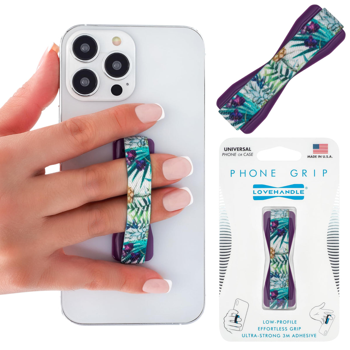 LOVEHANDLE Original Universal Phone Grip - Black and White Checkered