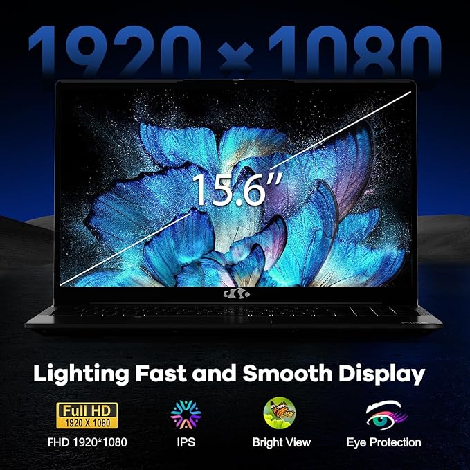 NIMO 15.6" IPS FHD-Gaming-Laptop, AMD Ryzen 5 6600H 6 Cores 64GB DDR5 RAM 2TB SSD (Beat i7-1165G7, Up to 4.5GHz) Radeon 660M GPU-Computer with Backlit Keyboard 100W Type-C Fingerprint Win 11