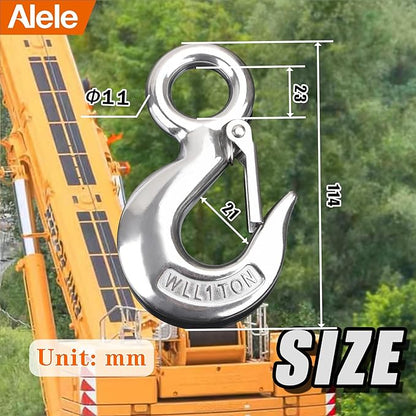 Alele Grab Hooks,1T Crane Scale,Slip Hooks,Stainless Steel Lifting Hook Rigging Accessory (Grab Hooks 1000kg)