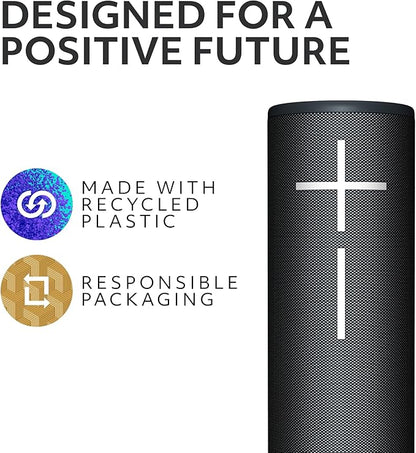 Ultimate Ears Boom 4 Portable Waterproof Bluetooth Speaker with 360-Degree Immersive Sound, Outdoor Floating Speaker, 15-Hour Battery, 147ft Range - Black