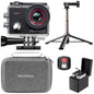 AKASO EK7000 Pro 4K30fps Action Camera with Touch Screen EIS 131ft Waterproof Underwater Camera Remote Control 5X Zoom with Helmet Accessories Kit (with 128GB MicroSD Card)