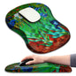 Hokafenle Ergonomic Mouse Pad Wrist Support with Massage Design, Wrist Rest Pain Relief Mousepad with Memory Foam&Non-Slip PU Base, Mouse Pads for Wireless Mouse & Desk (12x8 inch,Olive Green)