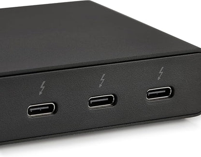 Amazon Basics Thunderbolt4/USB4 Docking Station, 3X Downstream TBT4 (Dual Display), 1xUSB A 3.1, Black, ‎4.76 x 2.84 x 0.86 inches
