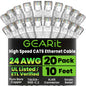GEARit Cat6 Patch Cables Cat 6 Ethernet Cable 1 ft 20-Pack Purple