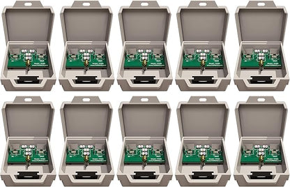 Outdoor Ethernet Surge Protector (10 Pack) PoE+ Gigabit - Gas Discharge Tube GDT -Wall Mount -RJ45 Lightning Suppressor -LAN Network CAT5/CAT6 Thunder Arrestor -GbE 1000 Mbps Protection- Tupavco TP303