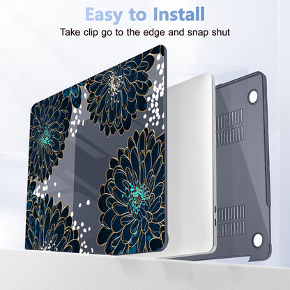 Lepeoac Case for MacBook Pro 13 inch Case M2 2022-2016 A2338 M1 A2251 A2289 A2159 A1989 A1708 A1706, Plastic Hard Shell + Keyboard Cover + Dust Plug, Luxury Floral