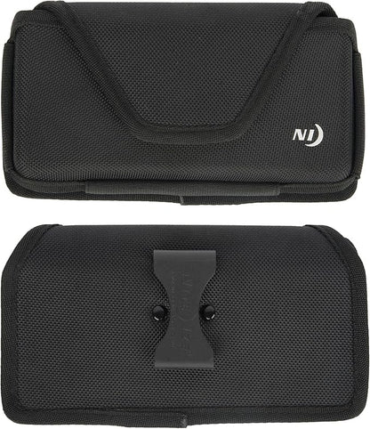 Nite Ize Clip Case Hardshell Universal Rugged Holster - Holster for Men's & Women's Belts - Utility Belt Pouch - Phone Accessories - Cell Phone Pouch - XX-Large, Black