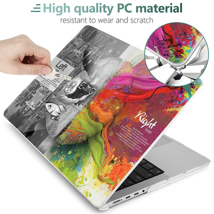 DONGKE Compatible with MacBook Pro 16 Inch Case (2026-2021 Release, M5 M4 M3 M2 M1 Pro/Max Chip), Plastic Hard Shell with Keyboard Cover & Screen Protector for MacBook Pro 16", Right & Left Brain