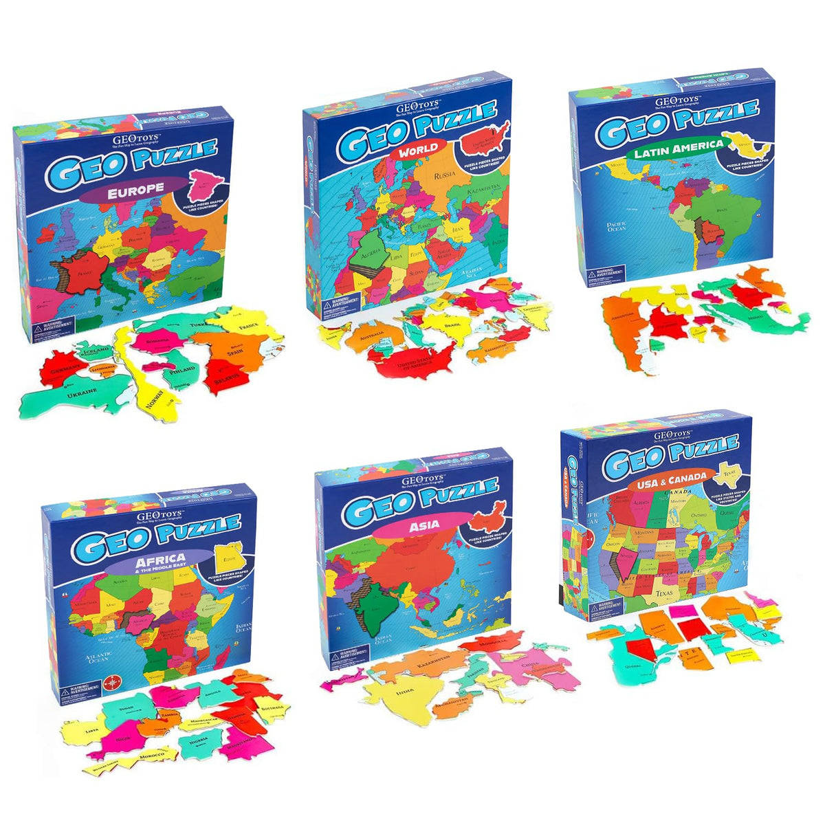 GeoPuzzle Africa & Middle East Jigsaw Puzzles, 65 Pc Puzzle for Kids