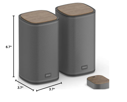 KEiiD Bluetooth Computer Speakers with Wireless Touch Control Pod for PC Laptop/Desktop Wireless Stereo Gaming Speakers, 4 EQ Modes, Aesthetic Style, New Model
