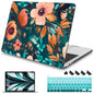 Mektron Designed Case for MacBook Pro 16 Inch A2141 Cover 2019 Release 16" with Liquid Retina Display/Touch ID, Plastic Hard Shell with Keyboard Skin & Screen Protector, Butterfly Flower C077