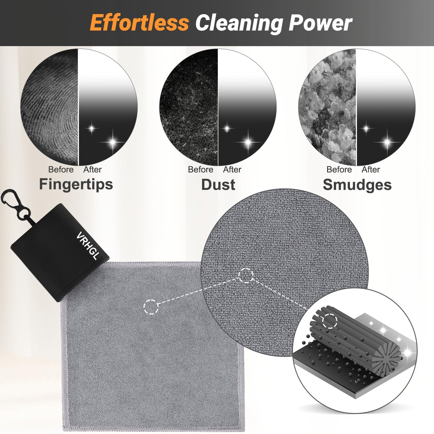2 Sided Glasses Cleaner & Polishing Cloths,Portable Microfiber Glasses Cleaning Cloth Keychain, Eye Glass Cleaning Cloths with Pouch for Glasses Lenses Screens Cameras iPad iPhone, Mixcolor,4X 6-Inch