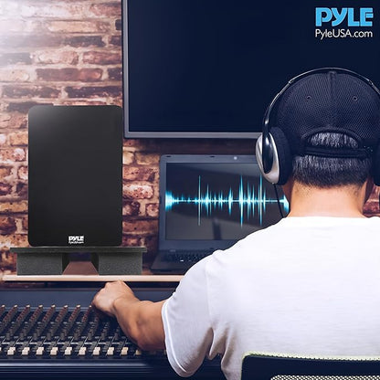 Pyle Sound Dampening Speaker Riser Foam - Audio Acoustic Noise Isolation Platform Pads Recoil Stabilizer w/ Rubber Base Pad For Studio Monitor, Subwoofer, Loud Speakers - PSI21 (22.3 x 15 x 3 Inch)