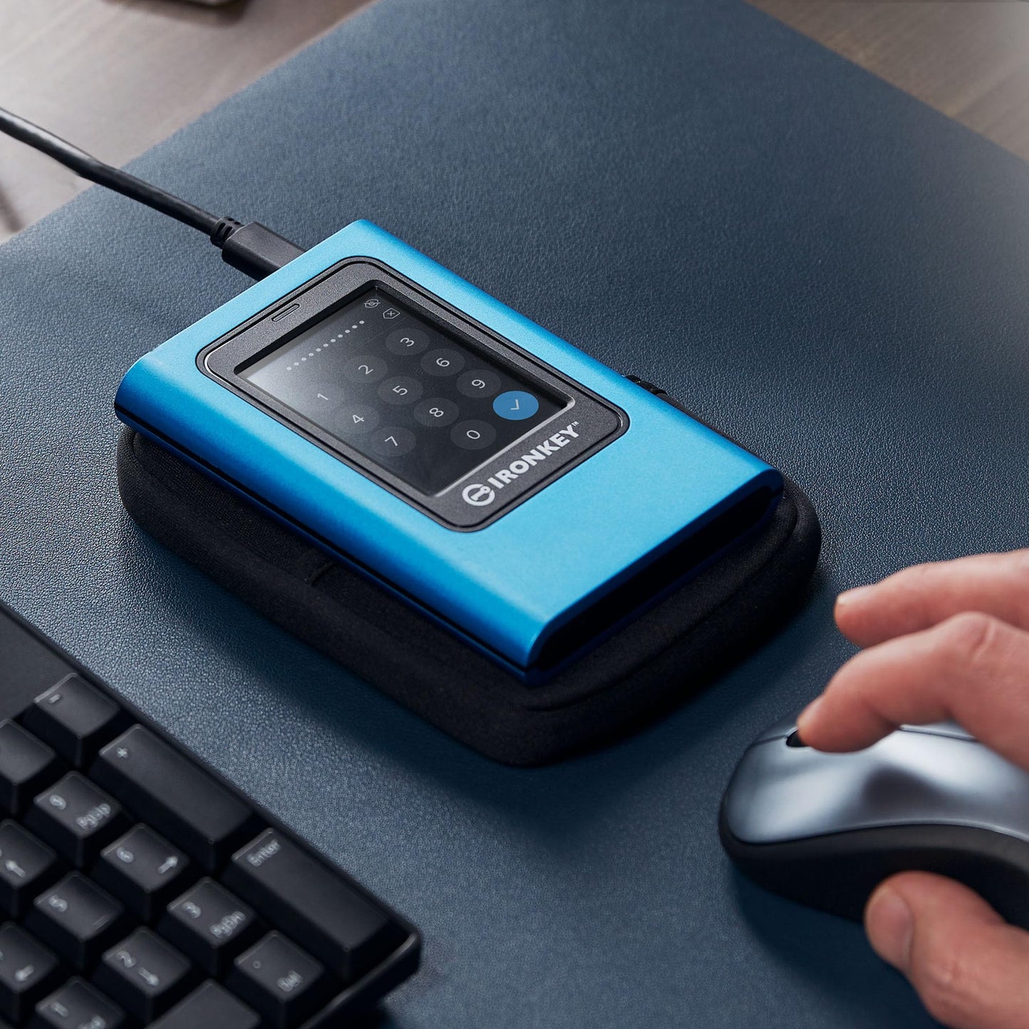 Kingston IronKey Vault Privacy 80 3.8TB External SSD | FIPS 197 | XTS-AES 256GB Encrypted | Touch Screen PIN | Secure Data Protection | IKVP80ES/3840G