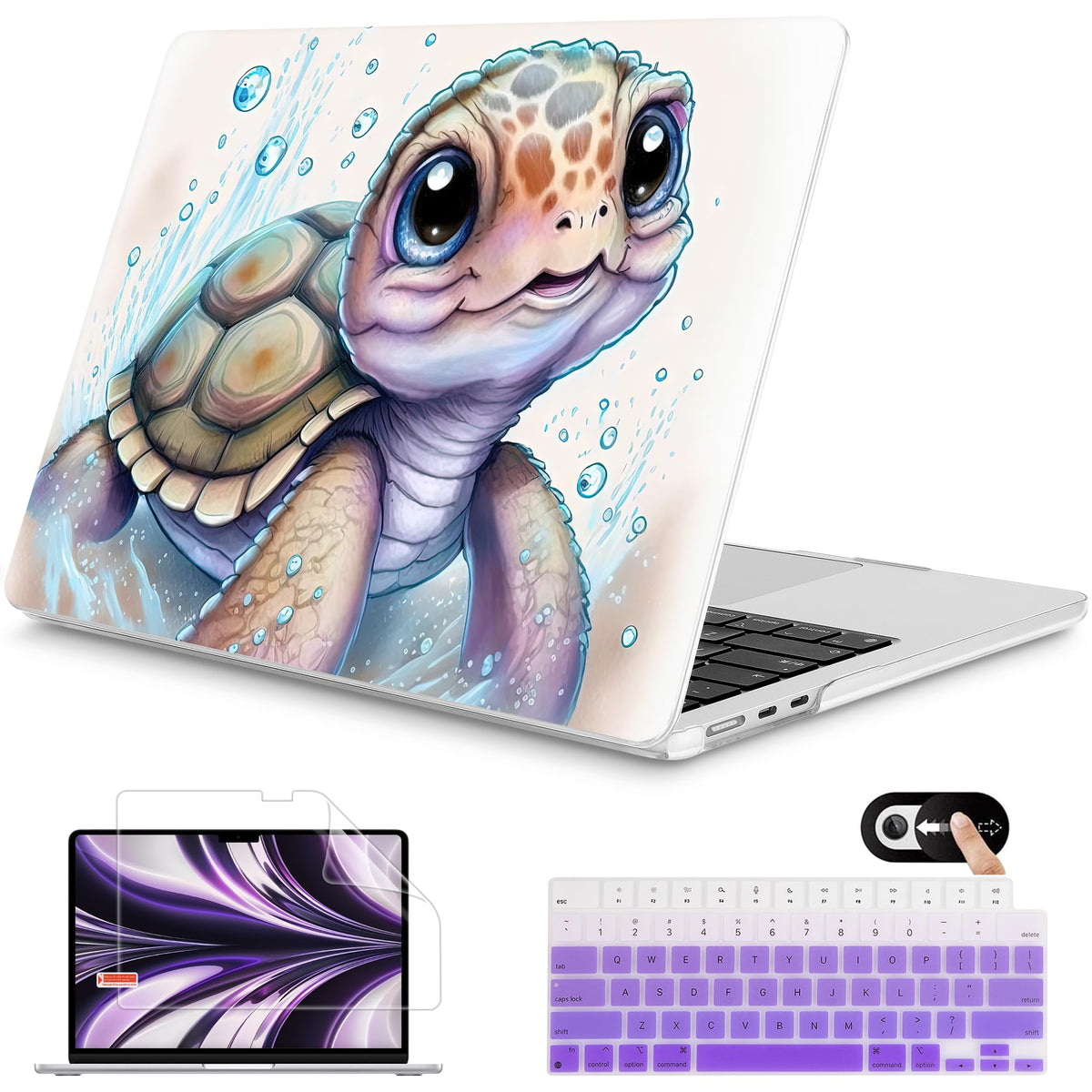Mektron for 2026 MacBook Air 13-inch M5 Laptop Case A3449 with 13.6-inch Liquid Retina Display Fits 2025 A3240 M4 2024 A3113 M3 2023 A2681 M2 Printed Shell for MacBook Air 13.6", Dahlia Flower C035