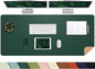 Leather Desk pad Protector, Large Desk mat with Natural Cork & PU Leather,Mouse pad,Non-Slip Office Desk Mat,Waterproof Desk Writing Pad for Office and Home (47in*23in, Dark Green)