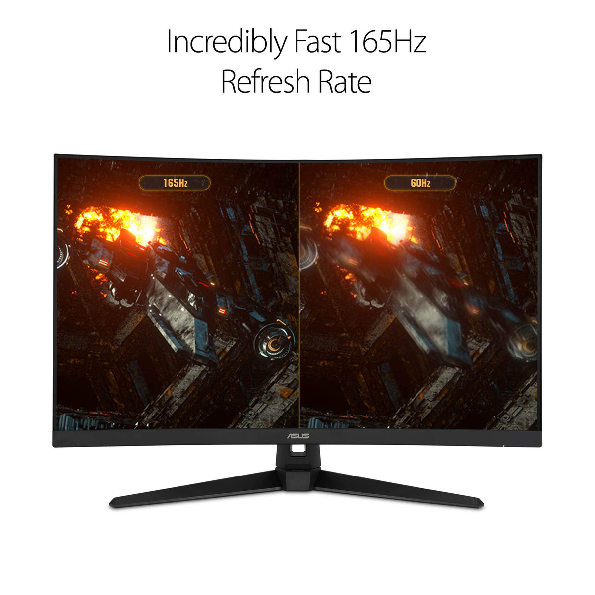 ASUS TUF Gaming VG328H1B 32” Curved Monitor, 1080P Full HD, 165Hz (Supports 144Hz), Extreme Low Motion Blur, Adaptive-sync, FreeSync Premium, 1ms, Eye Care, HDMI D-Sub