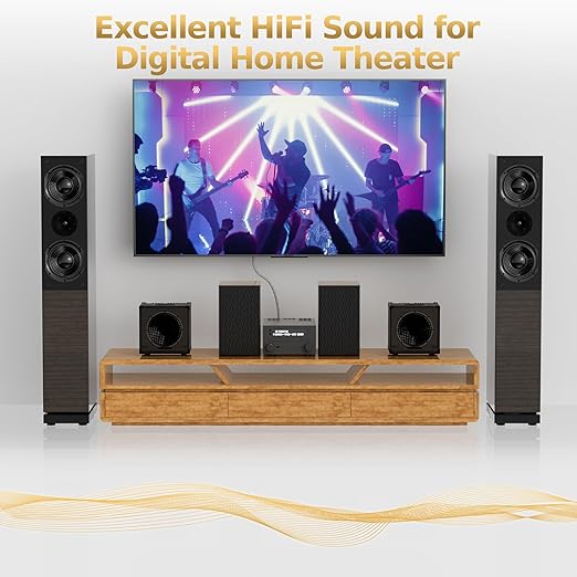 Optical Audio Cable 25 FT, Digital Audio Cable, Toslink Fiber Optic Cord, [Nylon Braided, Slim Aluminum Shell, Gold Plated Connector], for Home Theater, Sound Bar, PS4, Xbox, TV and More