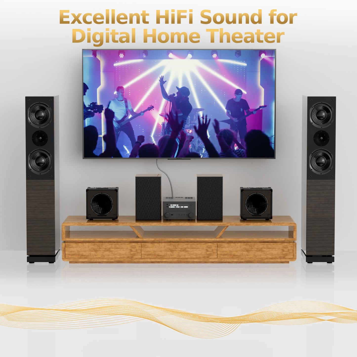 Optical Audio Cable 50 FT, Digital Audio Cable, Toslink Fiber Optic Cord, [Nylon Braided, Slim Aluminum Shell, Gold Plated Connector], for Home Theater, Sound Bar, PS4, Xbox, TV and More