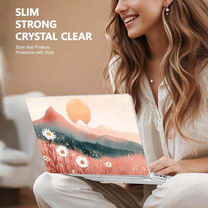 Lepeoac Case for 2026/2025/2024/2023 MacBook Air 15-inch Laptop Release M5 A3448 /M4 A3241 /M3 A3114 /M2 A2941, Stylish Protective Hard Shell Cover for MacBook Air 15.3 inch, Mountains