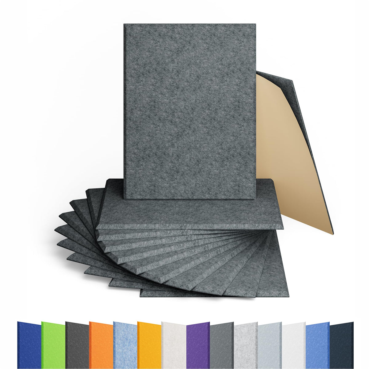 12 Pack Hexagon Acoustic Panels Self Adhesive Sound Proof Foam(Silver Gray)