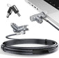 AboveTEK Laptop Locking Cable for MacBook Pro 14/16 (2021–2024), Anti-Theft Keyed Laptop Security Lock, 6.56ft Cut-Resistant Steel Computer Lock Cable, Rotatable & Portable Design
