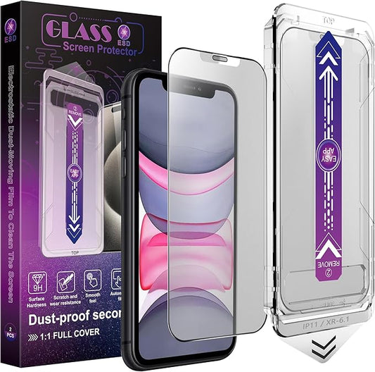 CHRYSHA 2-Pack Matte Screen Protector for iPhone 11 and iPhone XR 6.1-Inch, Auto Dust Removal, No Bubbles, High Definition Clear, Easy Installation