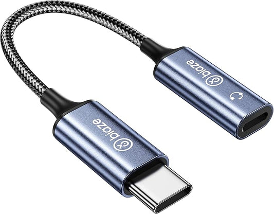 USB C to Lightning Audio Adapter, USB Type C Male to Lightning Female Headphone Converter, Compatible with iPhone 16/15 Full Series, iPad Pro, iPad Air 6/5/4, MacBook