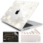 DONGKE Compatible with MacBook Pro 16 Inch Case (2026-2021 Release, M5 M4 M3 M2 M1 Pro/Max Chip), Plastic Hard Shell Cover with Keyboard Cover & Screen Protector for MacBook Pro 16", Garden Florals