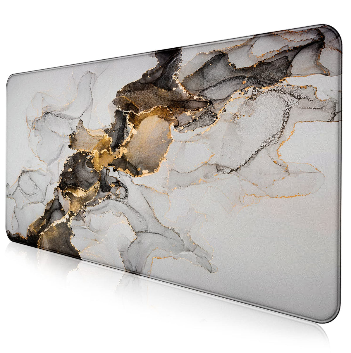Gray Forest Mouse Pad with Seam Edge Design, Non Slip Rubber Keyboard Pad