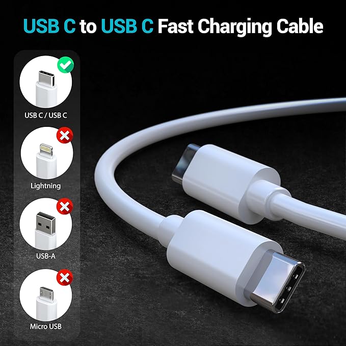 Phone 15 16 Charger, 30W Super Fast Charging, USB C Block Type C Cable Cord 10ft for iPhone iPhone 16,16 Plus,16 Pro,16 Pro Max, iPhone 15, iPad Pro 12.9/11, Galaxy S24,S23-2Pack