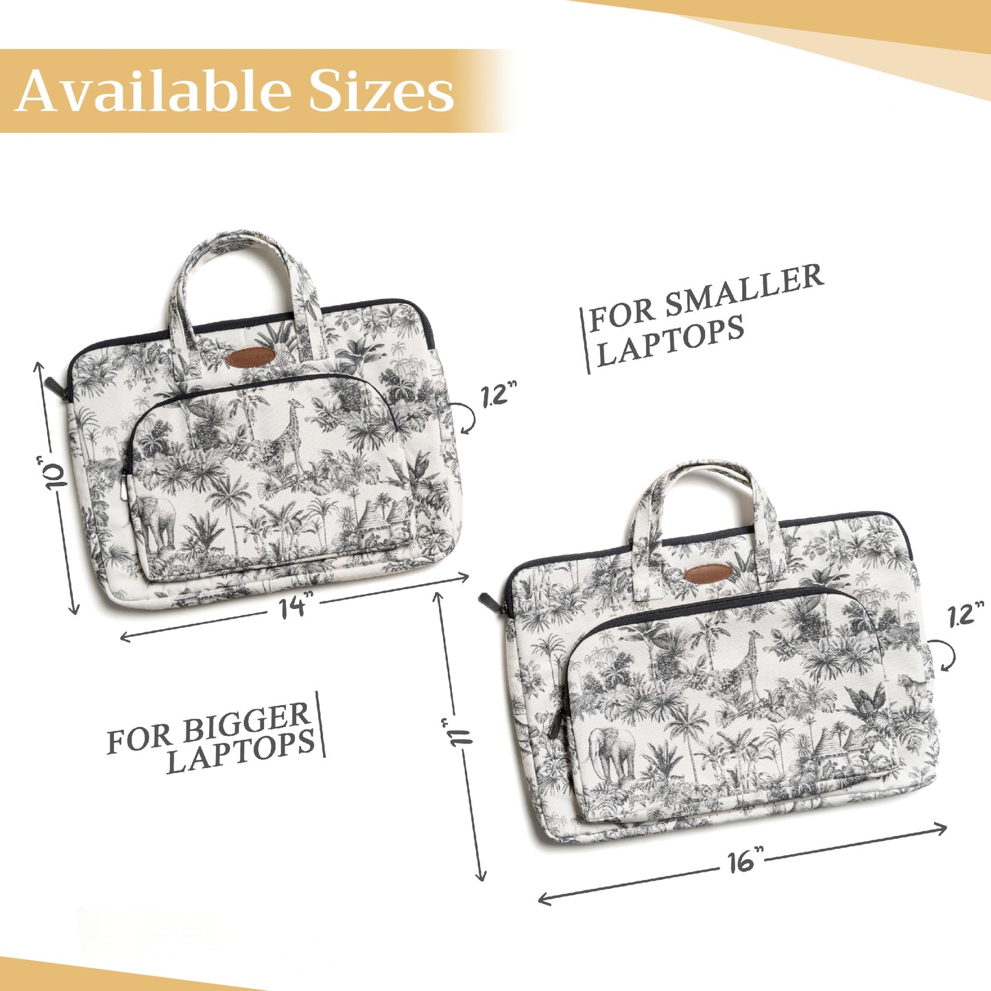 Maison d' Hermine Laptop Bag with Front Pocket Upto 15.5 inch Laptop Tablet