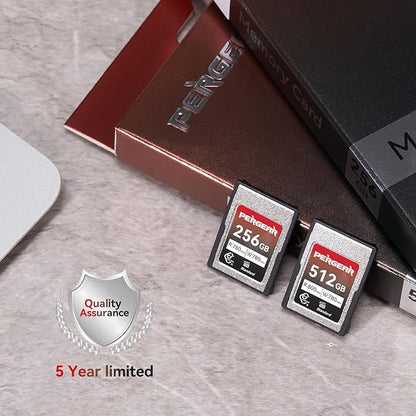 Pergear 256GB CFexpress Type A Memory Card, Up to 780MB/s Read Speed & 780MB/s Write Speed for 4K 120P with Card Reader