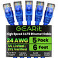 GEARit Cat6 Patch Cables Cat 6 Ethernet Cable 3 ft 5-Pack Black