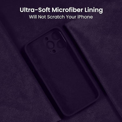 FireNova Designed for iPhone 15 Pro Max Case, Silicone Upgraded [Camera Protection] Phone Case with [2 Screen Protectors], Soft Anti-Scratch Microfiber Lining Inside, 6.7 inch, Purple