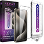 CHRYSHA 2-Pack Screen Protector Tempered Glass for iPhone 15 Pro 6.1-Inch, Auto Dust Removal, No Bubbles, High Definition Clear, Easy Installation