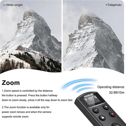 for Fujifilm Rechargeable Camera Remote Control Wireless Shutter Release Compatiable with Fuji X-T30 II, X-S10, X100VI, X-H2S, X-H2, X-T5, X-T4, X-T3, X-S20, X-T50, X-T30, X-M5, X-E5, X Half(Black)