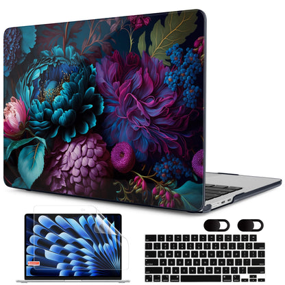 MEEgoodo Case for M5/M4/M3/M2 MacBook Air 13 inch Case 2026 2025 2024 2022, Fit Model A3449/A3240/A3113/A2681, Laptop Hard Shell Compatible with MacBook Air 13.6-inch, Composition Book Purple
