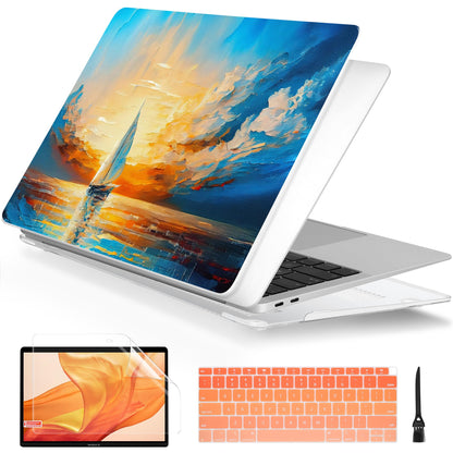 Batianda AstroGrid Case for MacBook Air 13 inch 2018-2020, Sunset Sail