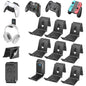 OIVO Controller & Headset Wall Mount Holder Stand, Foldable Headphone Stand, Gaming Controller Holder Hanger Hook, Universal Storage Organizer Controller/Earphone/Game Accessories-9 Packs