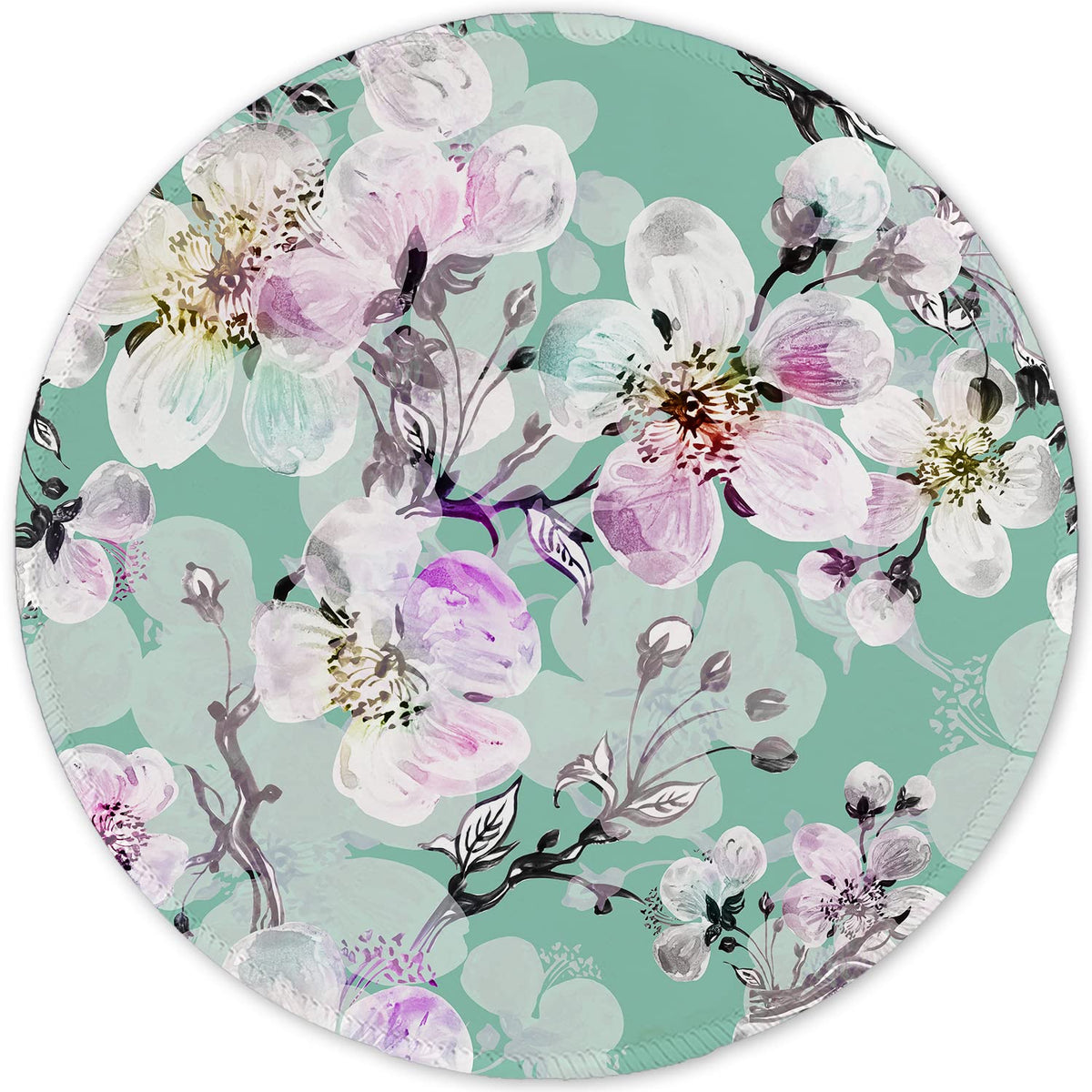 ITNRSIIET Round Mouse Pad with Stitched Edge Premium-Textured Waterproof Non-Slip Rubber Base Desktop Protection Mat Diameter 8.7 inches, Rose Gold Marbling