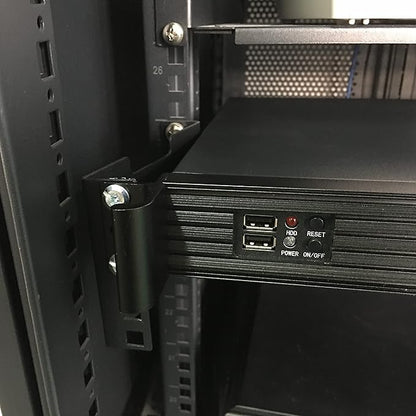 Jingchengmei 2U Server Rack Depth Extender - 4-Inch Deep -Recessed Rack Mount Adapter Kit for Network Rack (2UEXB)…
