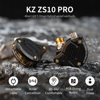 KZ ZS10 Pro IEM Headphone,KZ in Ear Monitor Earbuds, Stereo Sound Earbuds