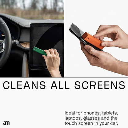 am Screen Cleaner Mist Spray with Microfiber Cloth Around – Alcohol-Free, Streak-Free Screen Cleaning Kit for Smartphones, Tablets, Laptops, Smart TVs & Car Screens, 1 Pack, Blue
