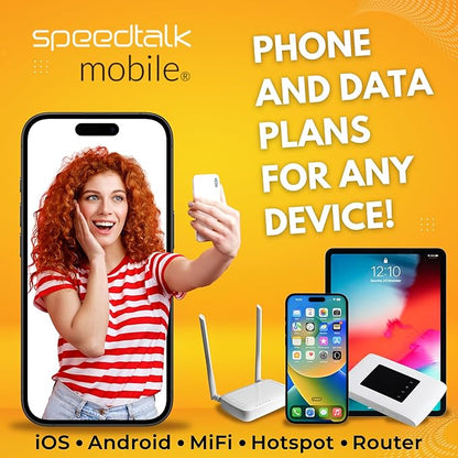 SpeedTalk Mobile Universal SIM Card Kit for 5G 4G LTE iOS Android Smart Phones | Talk Text Data | Triple Cut 3 in 1 Simcard - Standard Micro Nano | No Contract Cellphone Plan (1 GB)