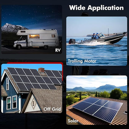 12V 100Ah Bluetooth LiFePO4 Battery, Low-Temp Protection 12V Lithium Battery Built in 100A BMS, Group 27 Lithium Batteries 12V Great for Marine, Trolling Motor, RV, Solar, Off Grid, Camping