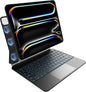 nimin Keyboard Case for iPad Pro 13 inch 2024 (M4),Multi-Touch Trackpad, Magnetic Attach, 7-Color Backlight, Auto Sleep/Wake, Obsidian Black