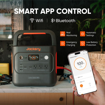 Jackery Solar Generator 2000 v2 with DC-DC Alternator Charger, 2042Wh/2200W LiFePo4 Portable Power Station, 20ms UPS Home Backup, USB-C PD 100W Fast Charging for Power Outages, Emergencies, Camping